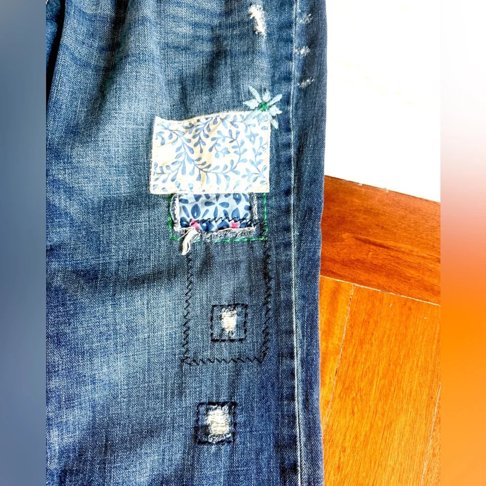 Gap Denim Jeans GIRLS Plus Pants Size 18 Plus Adjustable waist Patchwork